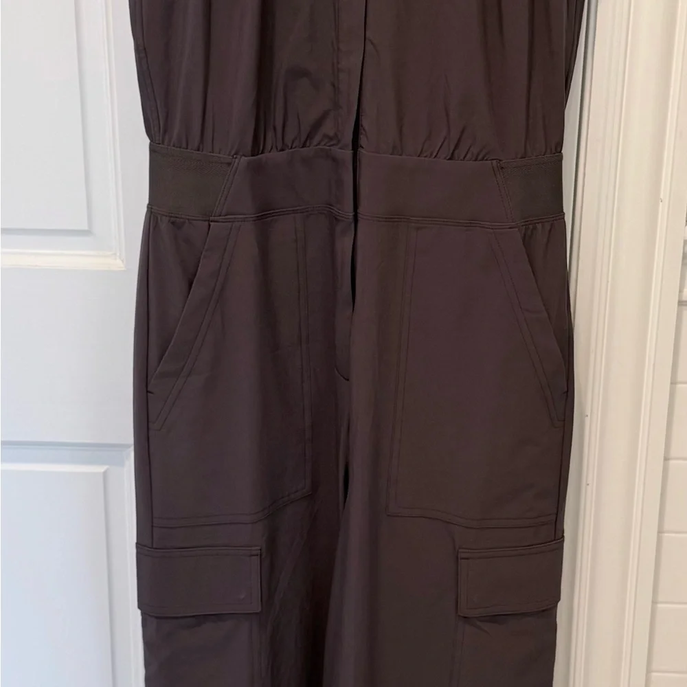 Athleta Brooklyn Utility Jumpsuit NWOT Size 4 Shale Dusty Purple One Piece - Picture 4 of 7
